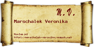 Marschalek Veronika névjegykártya